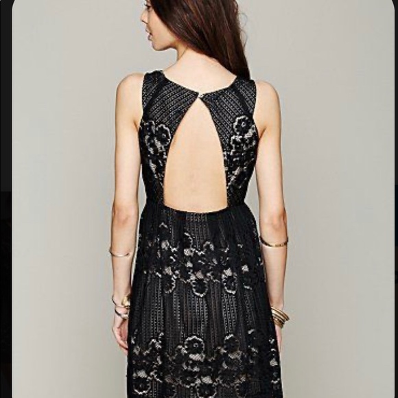 Free People Rocco Lace Open Back Dress sz 6 - Picture 2 of 6